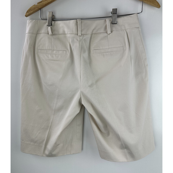 NWT Talbots Chino Shorts 10" Inseam Tan Flat Front Cotton Blend Size 4P 4 Petite - Picture 2 of 10